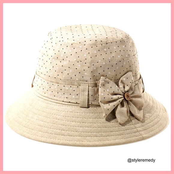 Cotton Cloche Bucket Hat Foldable Wide Brim Sun Protection main image 7